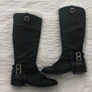 Black tall boots